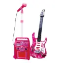 Gitarre mit Verstärker und Mikrofon 