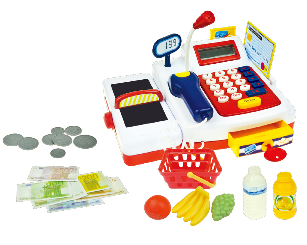 Caisse enregistreuse avec microphone et accessoires