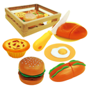Speelgoedset met fast food producten