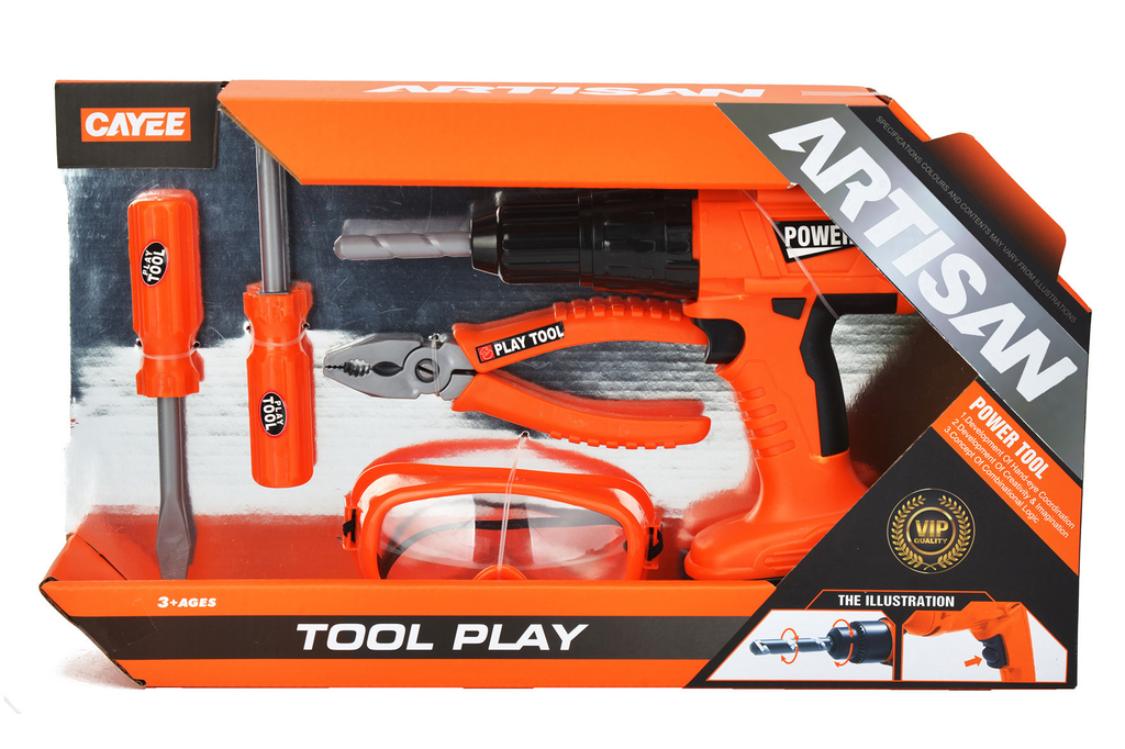 Gereedschapsset met boormachine en accessoires