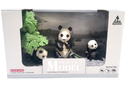 WILD ANIMALS panda family with baby 3 pieces