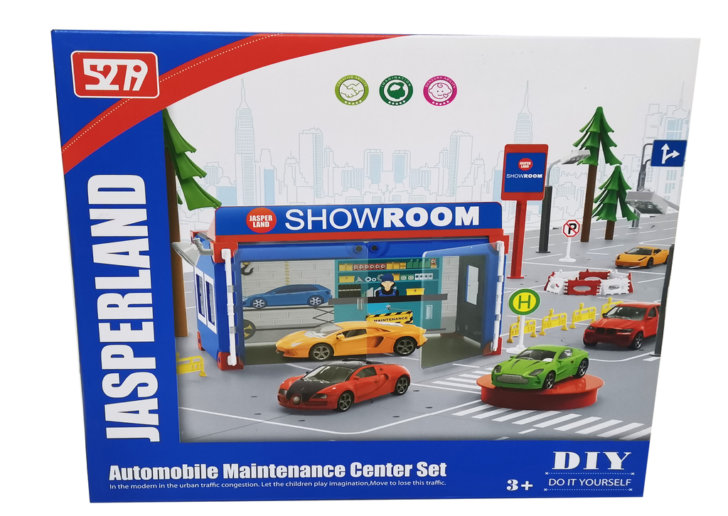 Doe-het-zelf werkplaats autoservice showroom metalen auto’s voor kinderen