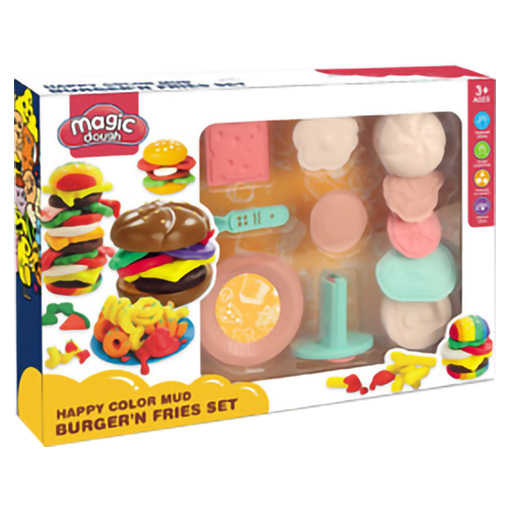 Modellierpaste: Burger Creative Set und Pommes