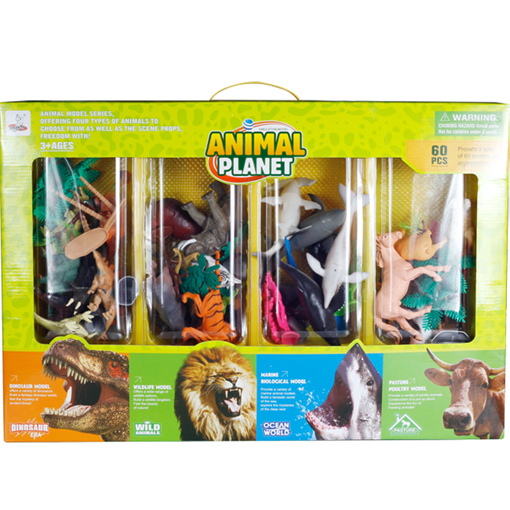 Ensemble d'animaux 60pcs 4 types d'animaux
