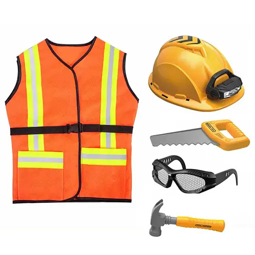 Gereedschapsset met licht (PVC-zak)  