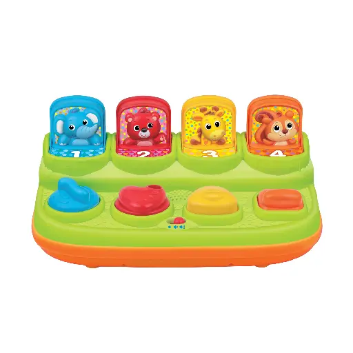 [240201-NL] WINFUN Pop ‘N Learn Surprise: tournez, composez, appuyez en poussez pour faire apparaître les amis animaux.