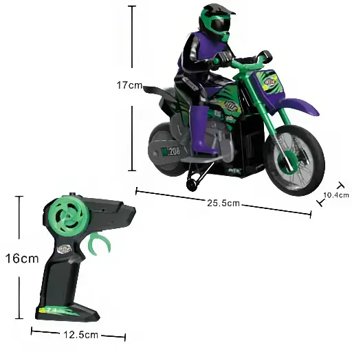 [333-MT21181A] 2.4G 1:18 4CHN paarse moto