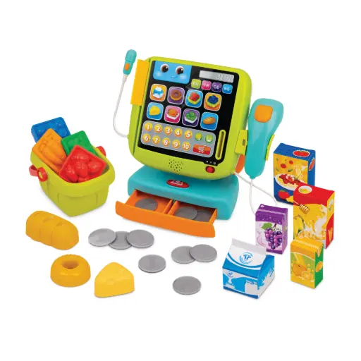 [250401-Q5] WINFUN Coffret caisse enregistreuse « Je compte et je joue » (FR/EN/SP/DE)