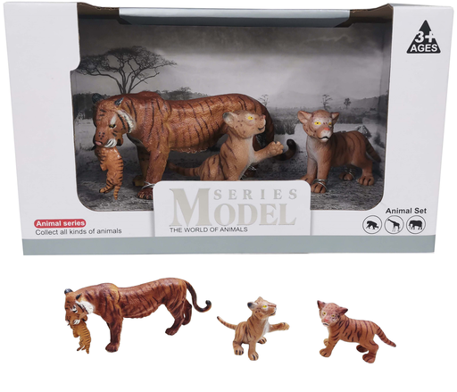 [Q9899-B40] WILD ANIMALS Tijger en baby 3 stuks