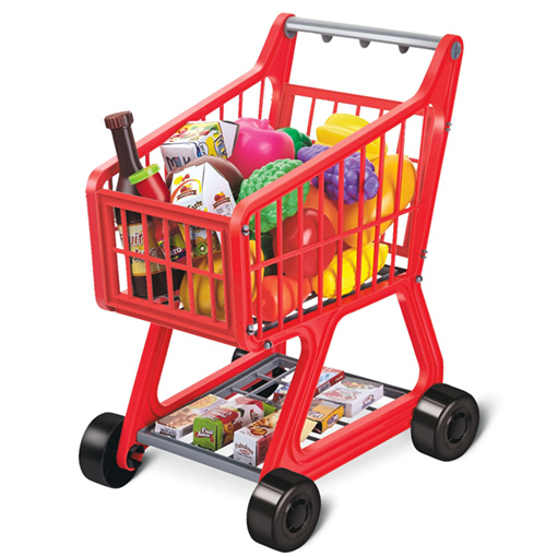 [W081] Supermarket trolley filled with 32 pieces