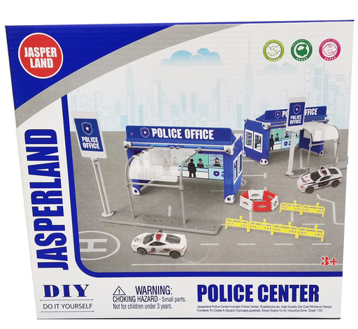 [5279-46] Baubare Polizeistation mit 1 Metallfahrzeug