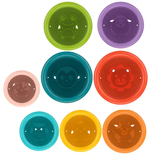 [HE0251] HUANGER Stapelen badspeelgoed, 8 stuks