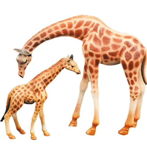 ANIMAUX SAUVAGES Famille Girafe avec bébé 2 pièces