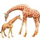 WILD ANIMALS Familie Giraffe mit Baby 2 Stück