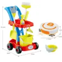 Cleaning Trolley Play Set with Simulation Sweeper