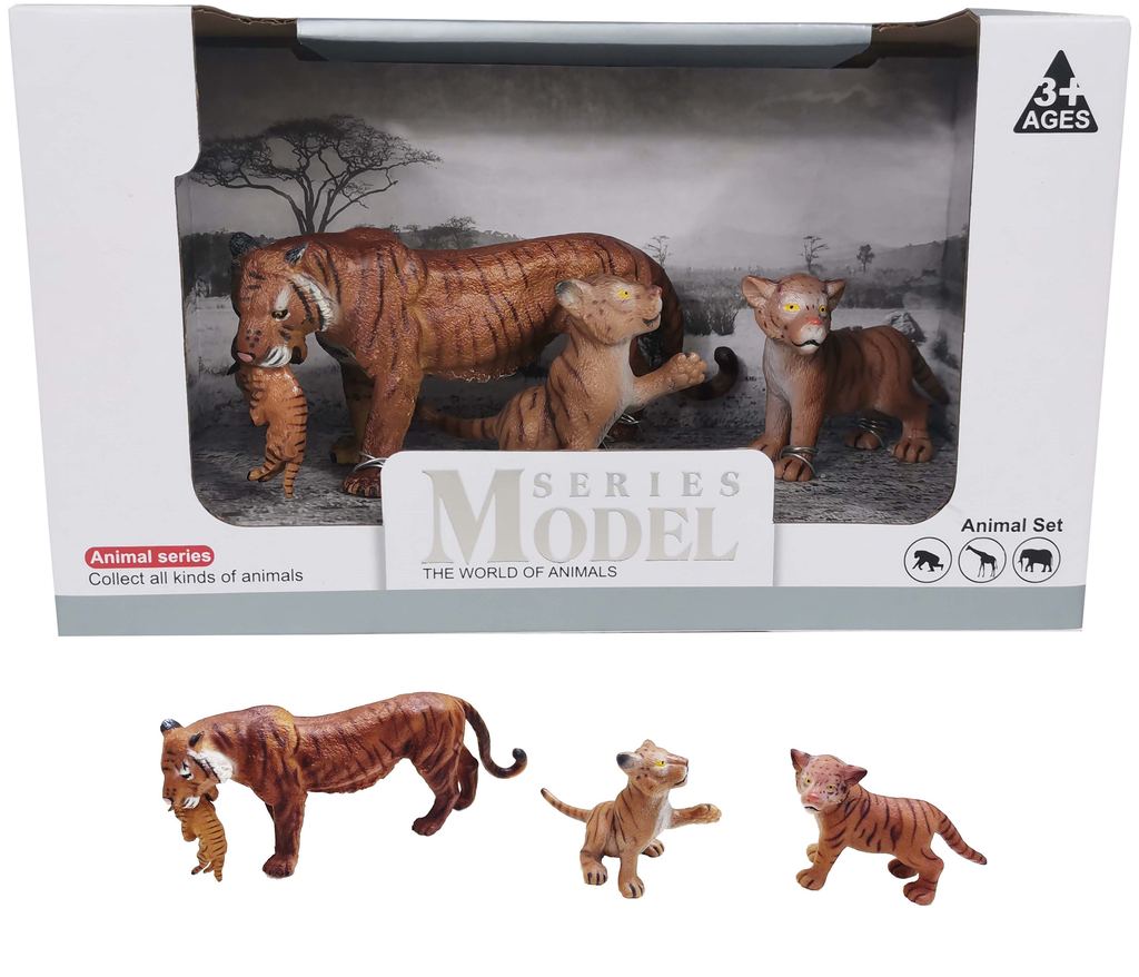 WILD ANIMALS Tiger and baby 3 pieces
