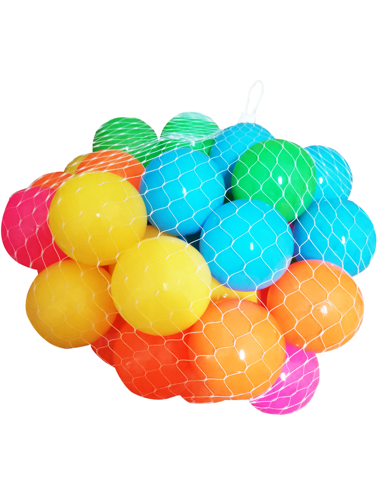 Balles 7 cm, 50 pièces par sachet, 5 couleurs