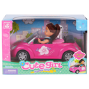 Cute girl doll 9 cm + cabrio