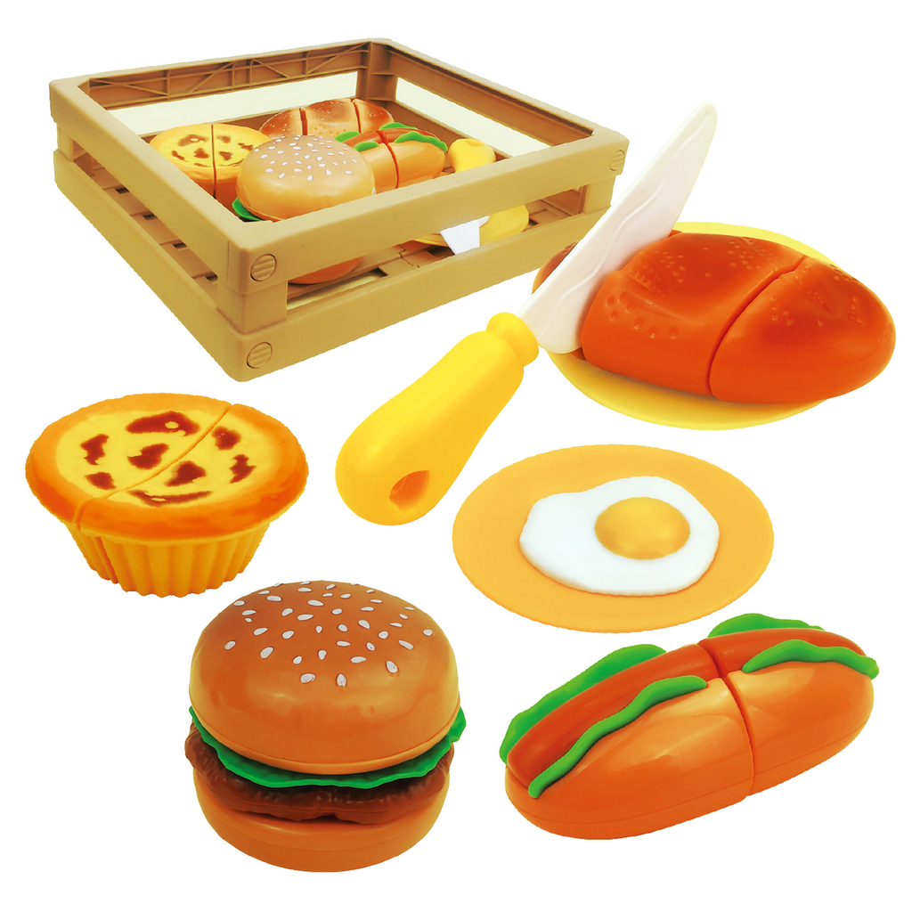 Toy set with fast food products