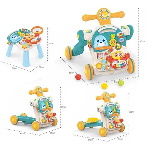 HUANGER 4-IN-1 MULTIFUNCTION WALKER, PLAY TABLE
