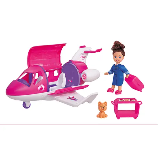 4.5INCH DOLL WITH PLANE SET