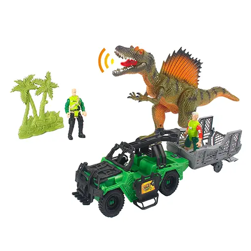 [XTY131] Ensemble dinosaure + jeep