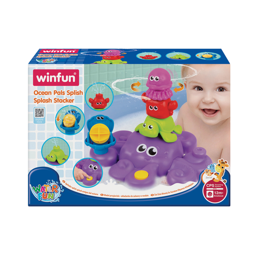 [007117-NI] WINFUN Ocean Pals Stacker – Splashy, Squirty Bathtime Fun!