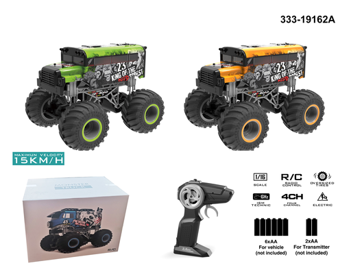 [333-19162A] CRAZON R/C camion télécommandé grandes roues 1/16 2.4GHz