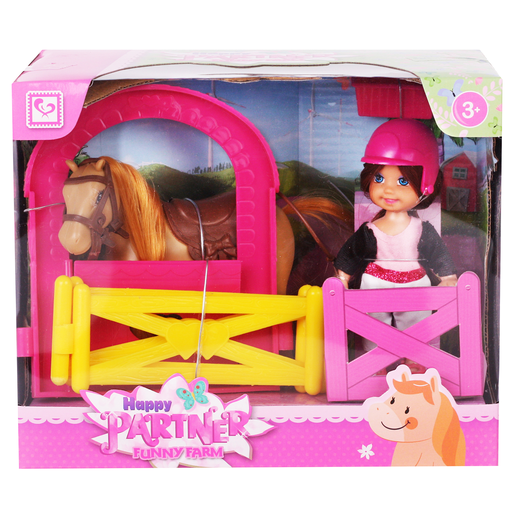[K899-106] Süße Mädchenpuppe 11,5 cm mit Pony